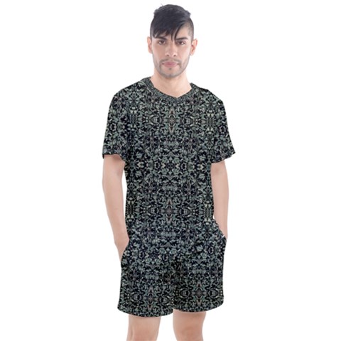Initricate Ornate Abstract Print Men s Mesh Tee And Shorts Set by dflcprintsclothing