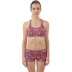 50s Small Print Back Web Gym Set by NerdySparkleGoth