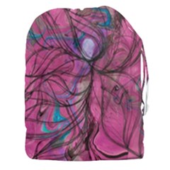 Drawing Petals Drawstring Pouch (3xl) by kaleidomarblingart