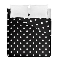 1950 Black White Dots Duvet Cover Double Side (full/ Double Size) by SomethingForEveryone
