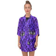 Friggin Bats Pattern Half Sleeve Chiffon Kimono by NerdySparkleGoth