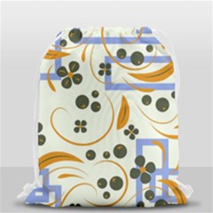 Folk Flowers Pattern Floral Surface Design Drawstring Bag (small) by Eskimos