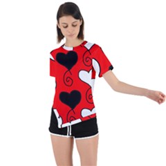 Wmhs Asymmetrical Short Sleeve Sports Tee by SomethingForEveryone