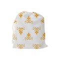 White With Orange Fdl Drawstring Pouch (Large) View2