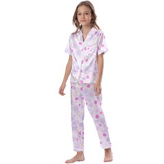 Flower Bomb 5 Kids  Satin Short Sleeve Pajamas Set by PatternFactory