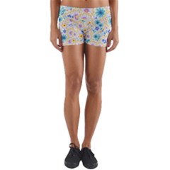 Flower Bomb 2 Yoga Shorts by PatternFactory