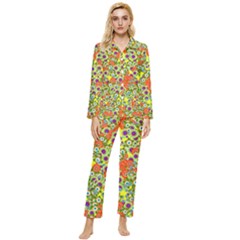 Flower Bomb 8 Womens  Long Sleeve Pocket Pajamas Set by PatternFactory