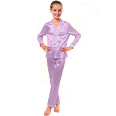Jubilee Pink Kid s Satin Long Sleeve Pajamas Set by PatternFactory