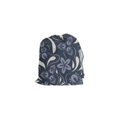 Folk Flowers Pattern  Drawstring Pouch (xs) by Eskimos