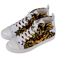 Bigcat Butterfly Women s Mid-top Canvas Sneakers by IIPhotographyAndDesigns