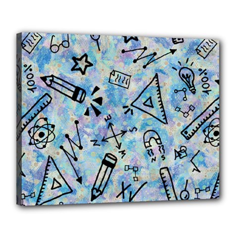 Science-education-doodle-background Canvas 20  X 16  (stretched) by Sapixe