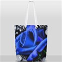 Blue-rose-rose-rose-bloom-blossom Full Print Rope Handle Tote (Small) View2