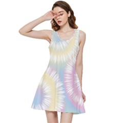 Tie Dye Pattern Colorful Design Inside Out Racerback Dress by Sapixe