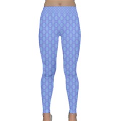 Soft Pattern Blue Classic Yoga Leggings by PatternFactory