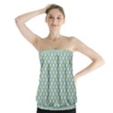 Soft Pattern Aqua Strapless Top View1