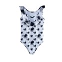 Sketchy Style Black Birds Motif Pattern Kids  Frill Swimsuit View2