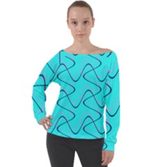 Retro Fun 821b Off Shoulder Long Sleeve Velour Top by PatternFactory