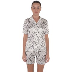 Retro Fun 821d Satin Short Sleeve Pajamas Set by PatternFactory
