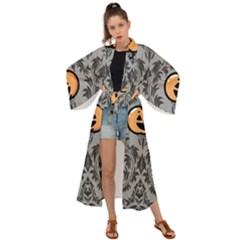 Pumpkin Pattern Maxi Kimono by NerdySparkleGoth