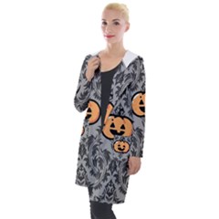 Pumpkin Pattern Hooded Pocket Cardigan by NerdySparkleGoth