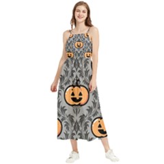 Pumpkin Pattern Boho Sleeveless Summer Dress by NerdySparkleGoth