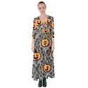 Pumpkin Pattern Button Up Maxi Dress View1