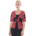 Cat Pattern Cropped Button Cardigan View1