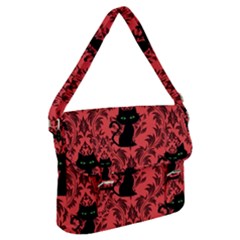 Cat Pattern Buckle Messenger Bag by NerdySparkleGoth