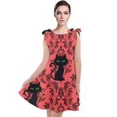 Cat Pattern Tie Up Tunic Dress by NerdySparkleGoth