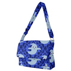 Ghost Pattern Full Print Messenger Bag (m) by NerdySparkleGoth