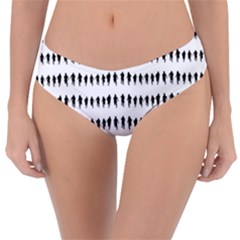 Athletic Running Graphic Silhouette Pattern Reversible Classic Bikini Bottoms by dflcprintsclothing