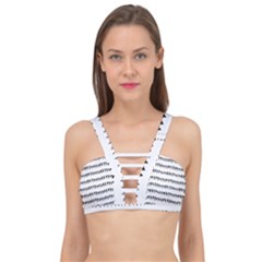 Athletic Running Graphic Silhouette Pattern Cage Up Bikini Top by dflcprintsclothing