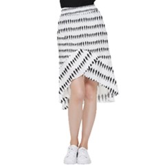 Athletic Running Graphic Silhouette Pattern Frill Hi Low Chiffon Skirt by dflcprintsclothing