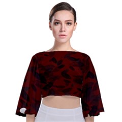 Autumn Tie Back Butterfly Sleeve Chiffon Top by kiernankallan