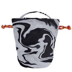 Black And White Drawstring Bucket Bag by kiernankallan