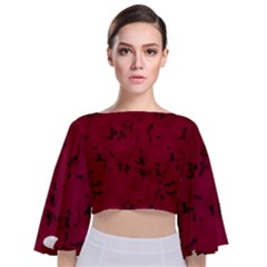 4486f66e-bfab-474a-accc-b3100c9fd718 Tie Back Butterfly Sleeve Chiffon Top by SychEva