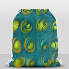Gold On Green Drawstring Bag (small) by kiernankallan