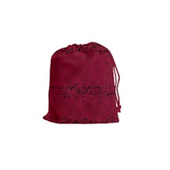Black Splashes On Red Background Drawstring Pouch (small) by SychEva