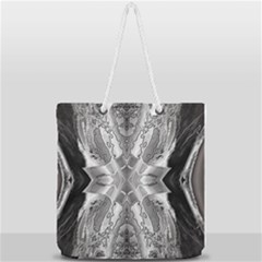 Compressed Carbon Full Print Rope Handle Tote (large) by MRNStudios