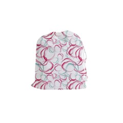 Red And Turquoise Stains On A White Background Drawstring Pouch (small) by SychEva