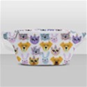 Funny Animal Faces With Glasses On A White Background Waist Bag  View1