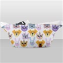 Funny Animal Faces With Glasses On A White Background Waist Bag  View2