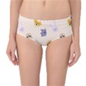 Funny Animal Faces With Glasses Cat Dog Hare Mid-Waist Bikini Bottoms View1