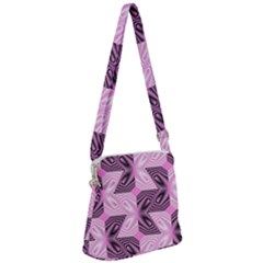 Abstract Zipper Messenger Bag by Sparkle