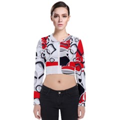 Modern Art Long Sleeve Zip Up Bomber Jacket by Sparkle