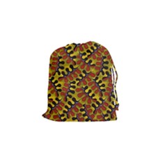 Modern Zippers Drawstring Pouch (small) by Sparkle
