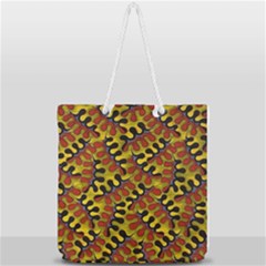 Modern Zippers Full Print Rope Handle Tote (large) by Sparkle