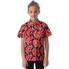 Digital Waves Kids  Short Sleeve Shirt by Sparkle