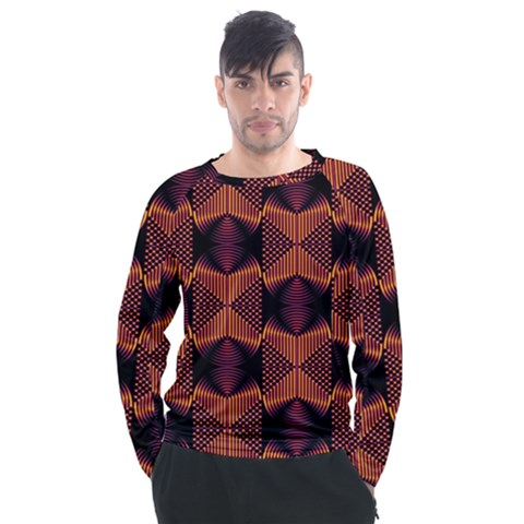 Digital Diamonds Men s Long Sleeve Raglan Tee by Sparkle