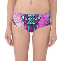 Owl Dreamcatcher Mid-waist Bikini Bottoms by Sudhe